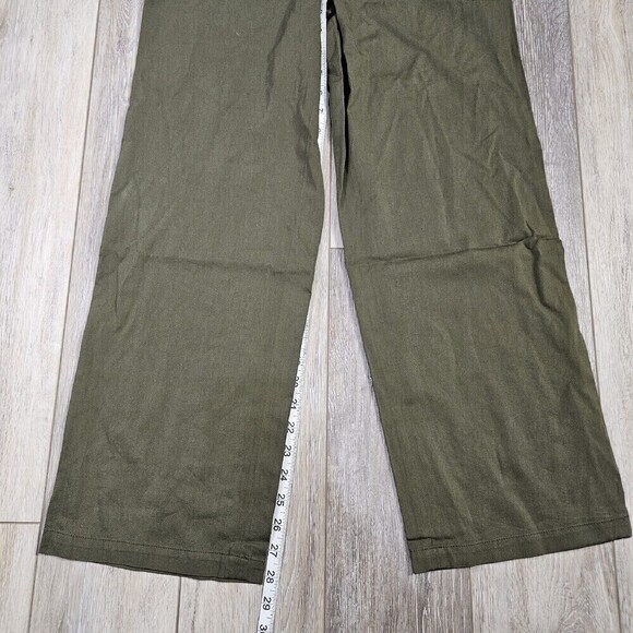 Abound Straight Leg Elastic Waist Pull On Pants Army Green Women's Small NWT - Picture 6 of 9